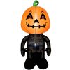 Garden Lawn Pumpkin Head Skeleton Man Inflatable Halloween Decoration - Black - 50 in