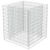 Gabion Raised Bed Galvanized Steel 35.4"x35.4"x39.4" - Silver