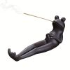 1pc Frog Incense Stick Holder - Ceramic Incense Burner Ash Catcher; Frog Aromatherapy Ornament For Yoga Meditation Spa Home Living Room Office Decor -