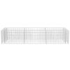 Gabion Raised Bed Steel 106.3"x35.4"x19.7" - Silver