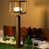 Outdoor Pathway LED Lights Lantern 23.6 IN IP44 Waterproof Garden Modern Landscape Lighting - DARK GREY 600