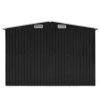 Garden Shed 101.2"x228.3"x71.3" Metal Anthracite - Black