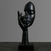 1pc Creative Abstract Character Action Decoration Ornament; Home Decoration Crafts - Black D