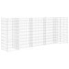 H-Shaped Gabion Planter Steel Wire 102.4"x15.7"x39.4" - Silver