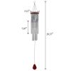 Large Deep Tone Windchime Chapel Bells Wind Chimes Outdoor Garden Home Decor - 31.5" Silver with 27 Tubes