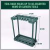 Portable Rolling Utility Storage Rack with Wheels for Garden Tools - Green
