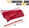 1000 Pack of Glossy Red Twist Ties 4" Bag Ties; Metalic Foil Twist Ties for Cellophane Bags and Party Bags. Foil Coated Ties; Bendable Multi-Function