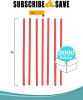 Pack of 2000 Red Plastic Twist Ties 8' Standard Red Colored Bag Ties 8' For Bread Bags Plastic Coated Metal Ties Bendable Multi Function Strong Wire T