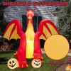 Halloween Festivr Inflatable  With LED Lights Spoof Ghost Yard Decoration - Red - 10 Ft