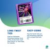 1000 Pack of Glossy Purple Twist Ties. 4" Bag Ties by Amiff. Foil Twist Ties for Cellophane Bags and Party Bags. Foil Coated Ties. Bendable Multi-Func