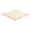 Garden Chair Cushions 6 pcs Cream 15.7"x15.7"x1.2" Fabric - Cream