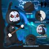Halloween Festivr Inflatable  With LED Lights Spoof Ghost Yard Decoration - White & Black - 6 Ft