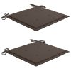 Garden Chair Cushions 2 pcs Taupe 19.7"x19.7"x1.2" - Brown