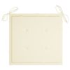 Garden Chair Cushions 6 pcs Cream 19.7"x19.7"x1.2" Fabric - Cream