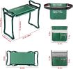 Garden Kneeler and Seat with 2 Bonus Tool Pouches - Portable Garden Bench EVA Foam Pad with Kneeling Pad for Gardening - Sturdy, Lightweight and Pract