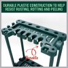 Portable Rolling Utility Storage Rack with Wheels for Garden Tools - Green