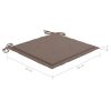 Garden Chair Cushions 2 pcs Taupe 15.7"x15.7"x1.2" Fabric - Taupe