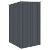 Garden Shed Anthracite 34.3"x38.6"x62.6" Galvanized Steel - Anthracite