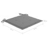 Garden Chair Cushions 6 pcs Gray 15.7"x15.7"x1.2" Fabric - Grey