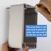GAJING Waterproof IP67 Dustproof PS Plastic Junction Conduit Box Universal Electric Project Enclosure Pale Gray with Mounting Plate - REC(7.9"x5.9"x3.
