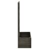 Garden Trellis Planter Gray 19.7"x9.8"x35.4" Solid Firwood - Grey