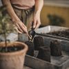 Gardening Tools Bundle; 6 Pieces; Includes Soil Block Maker; Harvesting Knife; Seed Trowel; Harvest Basket; Pruner; and Snips - Multicolor - Metal