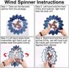 Wind Turntable 3D Stainless Steel Decor Garden Ornament Rotating Hanging Decor - color 1