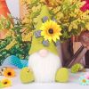 Spring Gnomes Easter Decorations;  Handmade Summer Sunflower Gnomes Faceless Plush Doll - Green