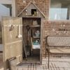 Outdoor Storage Cabinet Tool Shed Wooden Garden Shed with Floor;  Hooks and Asphalt Waterproof Roof; Organizer Wooden Lockers with Fir Wood - Natural