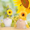 Spring Gnomes Easter Decorations;  Handmade Summer Sunflower Gnomes Faceless Plush Doll - Green