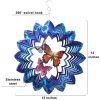 Wind Turntable 3D Stainless Steel Decor Garden Ornament Rotating Hanging Decor - color 1