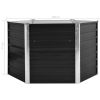 Garden Raised Bed Anthracite 50.8"x50.8"x30.3" Galvanized Steel - Anthracite