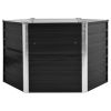 Garden Raised Bed Anthracite 50.8"x50.8"x30.3" Galvanized Steel - Anthracite