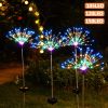 2Pack 150LED Garden Firework Lights 50 Copper Wires String Landscape Lamp - 105LED - Colorful