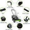 16-Inch Manual Reel Mower Adjustable 5-Blade Push Lawn Mower w/ Catcher (Four Wheeled) - KM3805