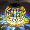 Solar-Powered Waterproof Color Changing Glass Ball Garden Lamp - glass ball