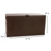 120 Gallon Plastic Deck Box - Outdoor Waterproof Storage Box for Patio Mats; Gardening Tools and Pool Toys - brown - Polypropylene