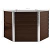 Garden Raised Bed Brown 50.8"x50.8"x30.3" Galvanized Steel - Brown