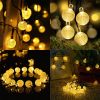Solar Powered 30 LED String Light Garden Path Yard Decor Lamp Outdoor Waterproof - Warm White