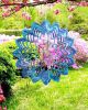 Wind Turntable 3D Stainless Steel Decor Garden Ornament Rotating Hanging Decor - color 1