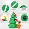 6.5 Feet Outdoor Inflatable Christmas Tree Santa Decor with LED Lights - as show