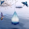 Outdoor hanging bird water feeder Garden hummingbird feeder - Blue - 16*16*19cm