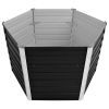 Garden Raised Bed Anthracite 50.8"x50.8"x30.3" Galvanized Steel - Anthracite