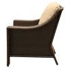 Outdoor Patio Garden Wicker Club Chair with Cushions; Set of 2; Beige - as Pic