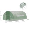 19'x9.6'x6.5' Large Walk-in Tunnel Greenhouse Garden Planting Hot House;  Green - Green
