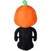 Garden Lawn Pumpkin Head Skeleton Man Inflatable Halloween Decoration - Black - 50 in
