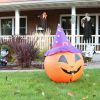 Garden Lawn Pumpkin Head Skeleton Man Inflatable Halloween Decoration - Orange - 49 in