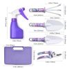 Garden Tool Set Household Soil Loosening Shovel Planting Hand Tool Set - Purple - 5 Pcs