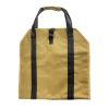 Firewood Oxford Fabric Carrying Bag Heavy Duty Log Carrier Fire Wood Holder Bag with Hook and Loop Closure- Log Tote for Fireplace and Outdoors - Khak