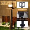 Outdoor Pathway LED Lights Lantern 23.6 IN IP44 Waterproof Garden Modern Landscape Lighting - DARK GREY 600